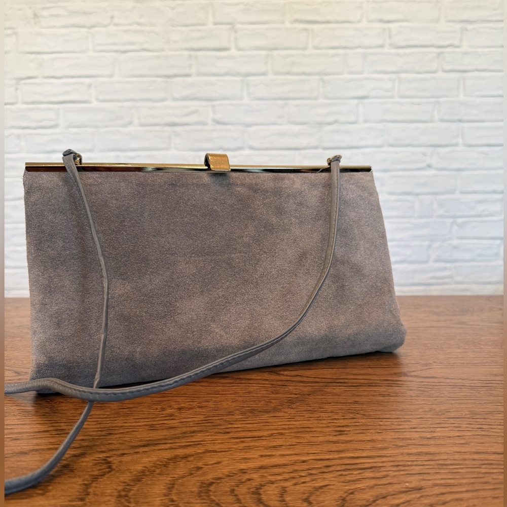 Vintage 1960’s Grey Suede clutch
